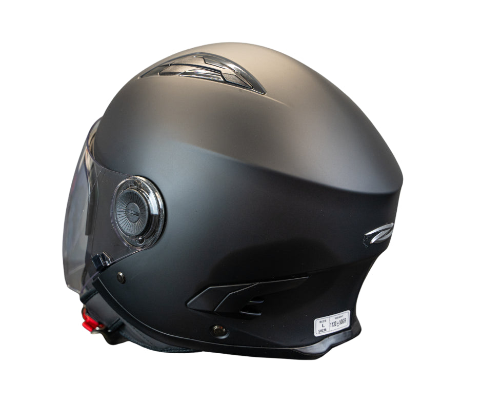 ZEUS JET ZS-617 MOTO ABERTO CAPACETE PRETO MATTE