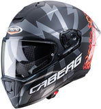 CABERG-Casco DRIFT EVO STORM MATT BLACK/RED FLUO/ORANGE FLUO
