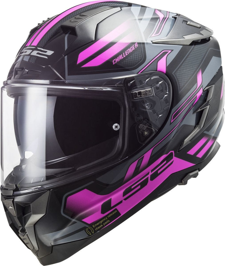 LS2 FF327 CHALLENGER SPIN TITANIUM FLUO PINK – 1 – Maximomoto PT