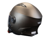 CASCO JET ZS-617 MATT BLACK SILVER-S