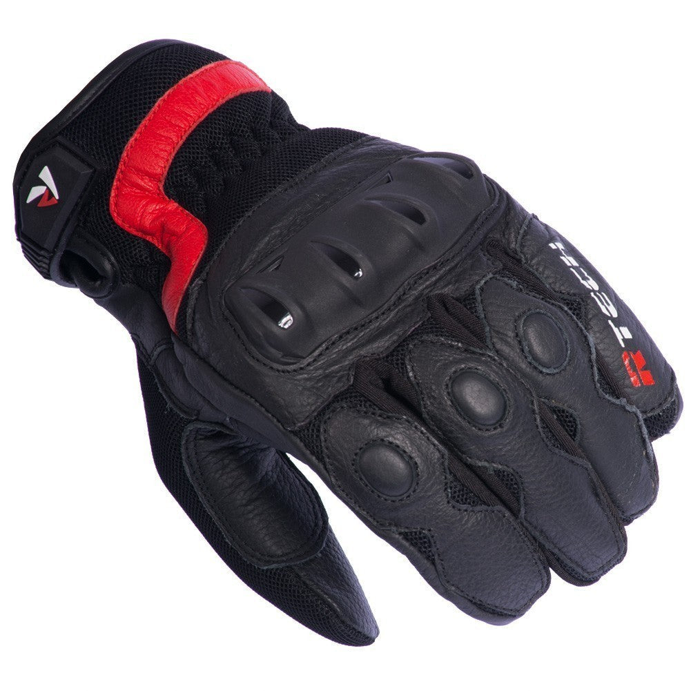 R-TECH VIBO Black and Red Leather Motorcycle Gloves – 2 – Maximomoto PT