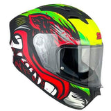 SMK STELLAR ANIMAL DECORADO MA234 Moto Integral Capacete MATE AMARILLO