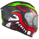 SMK STELLAR ANIMAL DECORADO MA234 Moto Integral Capacete MATE AMARILLO