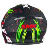 SMK STELLAR ANIMAL DECORADO MA234 Moto Integral Capacete MATE AMARILLO