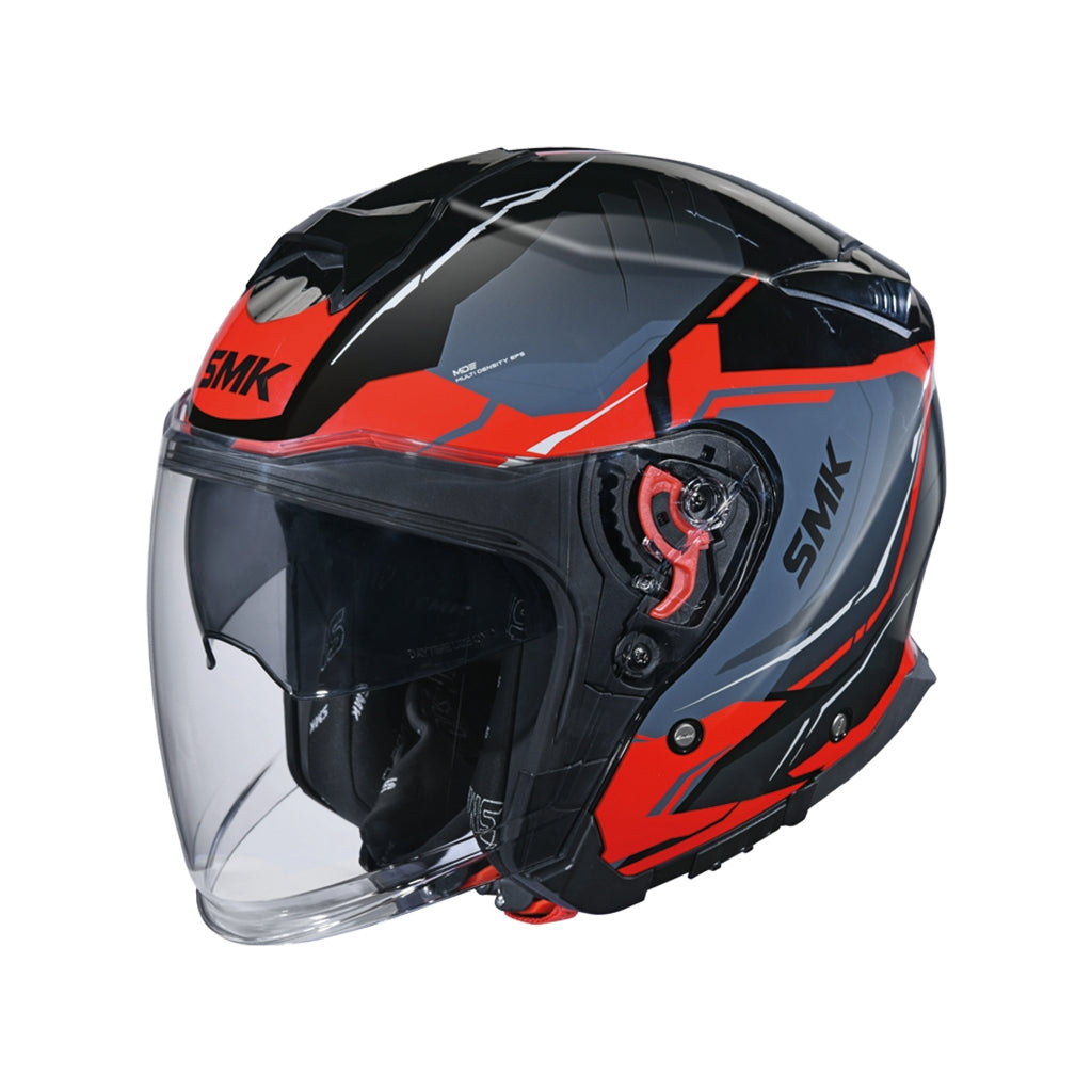 SMK GTJ ESCAPE DECORADO MOTO ABERTO CAPACETE BRILLO (GL236)