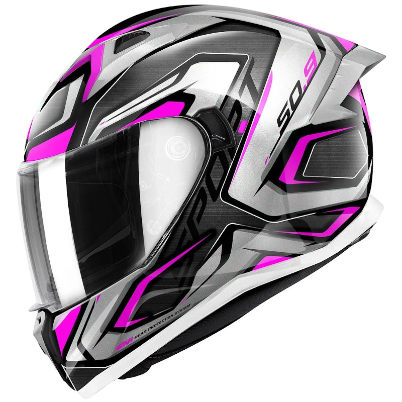 GIVI - CASCO FULL 50.9 ATOMIC LADY TITAN PLATA ROSA – 2 – Maximomoto PT