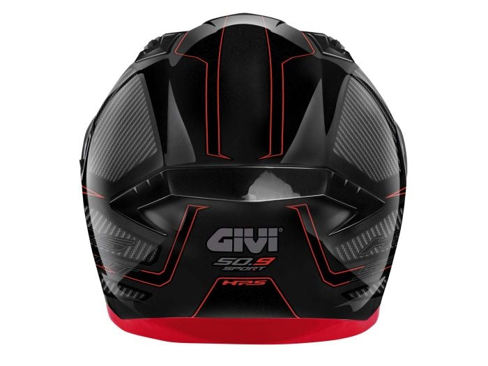 GIVI - CASCO FULL 50.9 SPORT ENIGMA NEGRO-BR TITANIO ROJO – 3 – Maximomoto PT