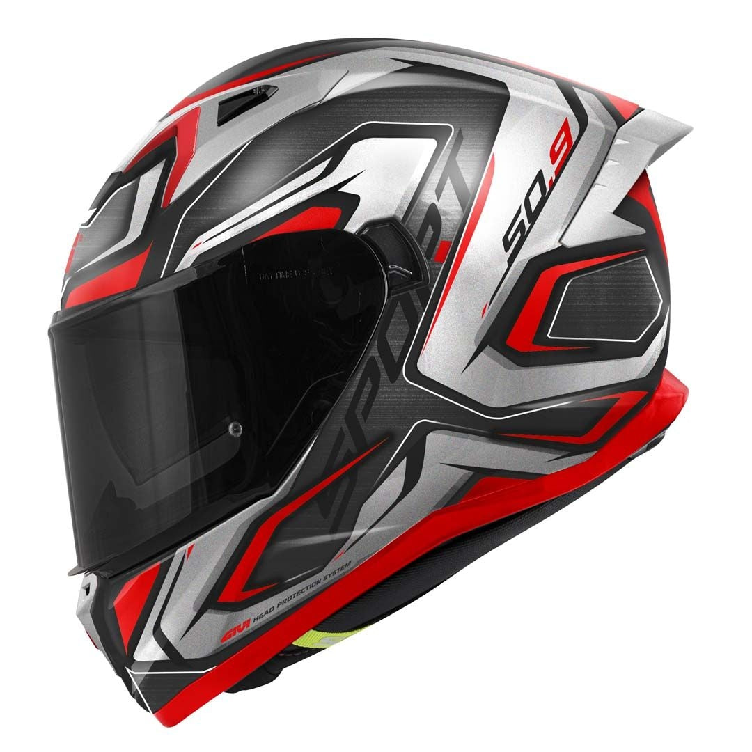GIVI 50.9 ATOMIC CAPACETE INTEGRAL MOTO PRETO PRATA VERMELHO