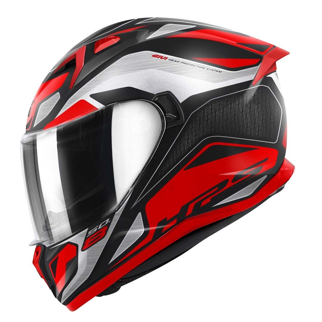 GIVI 50.8 BRAVE Moto Integral Casco Negro Titanio Rojo – 2 – Maximomoto PT