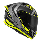 Givi 508 Casco Full Racer Negro Titanio amarillo