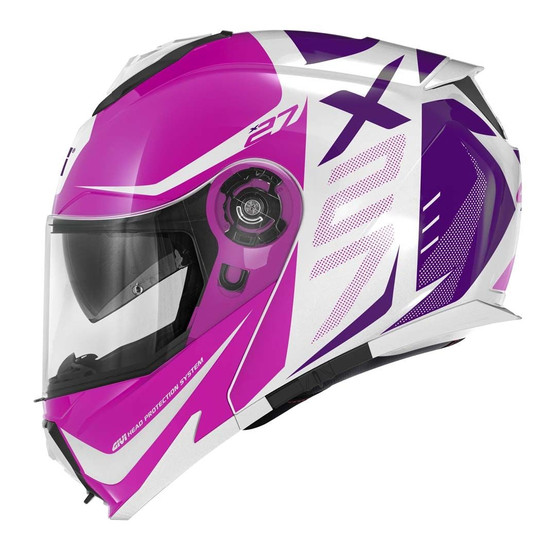 GIVI - CASCO MOD X27 DIMENSION MENSION LADY BLANCO FUCSIA – 2 – Maximomoto PT
