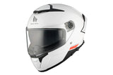 MT Thunder 4 SV Solid A0 CASCO Integral Para Moto De Turismo Blanco Perla Brillante