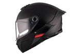 MT THUNDER 4 SV SOLID A1 Casco Integral Deportivo Para Moto Negro Brillante