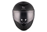 MT THUNDER 4 SV SOLID A1 Casco Integral Deportivo Para Moto Negro Brillante