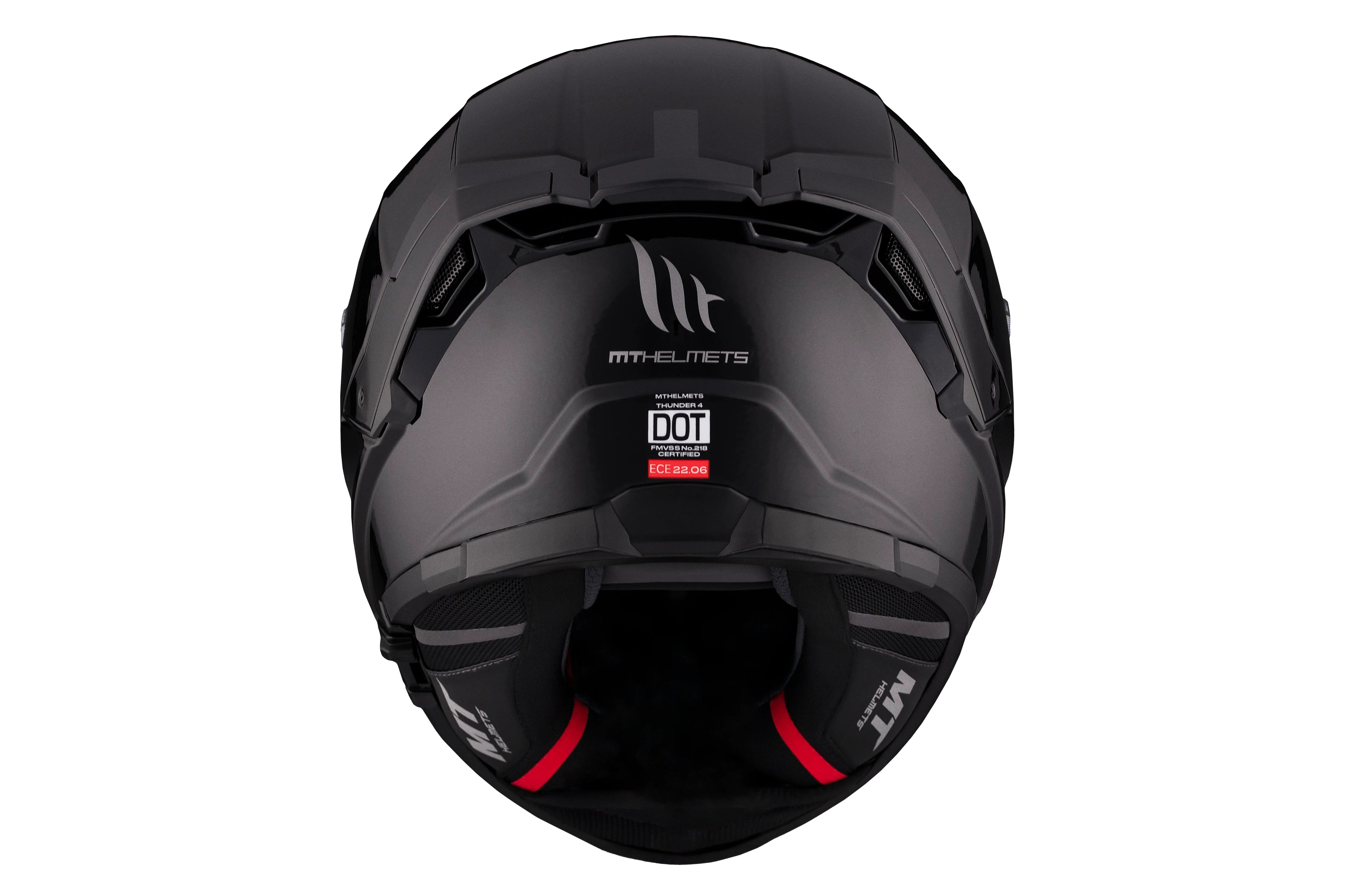 MT THUNDER 4 SV SOLID A1 Casco Integral Deportivo Para Moto Glossy Black – 6 – Maximomoto PT