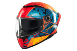 MT Thunder 4 SV Rainforest C4 deportivo para moto integral Casco brillante