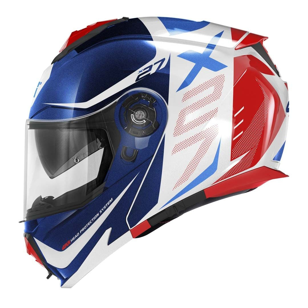 GIVI X. 27 DIMENSION MOTORCYCLE MODULAR HELMET WHITE BLUE RED – 2 – Maximomoto PT