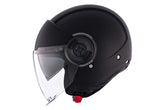 MT VIALE SV S SOLID A1 Moto Jet Capacete Preto Fosco
