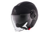 MT VIALE SV S SOLID A1 Moto Jet Capacete Preto Fosco