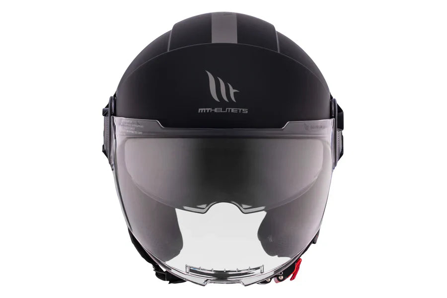 MT VIALE SV S SOLID A1 Moto Jet Capacete Preto Fosco