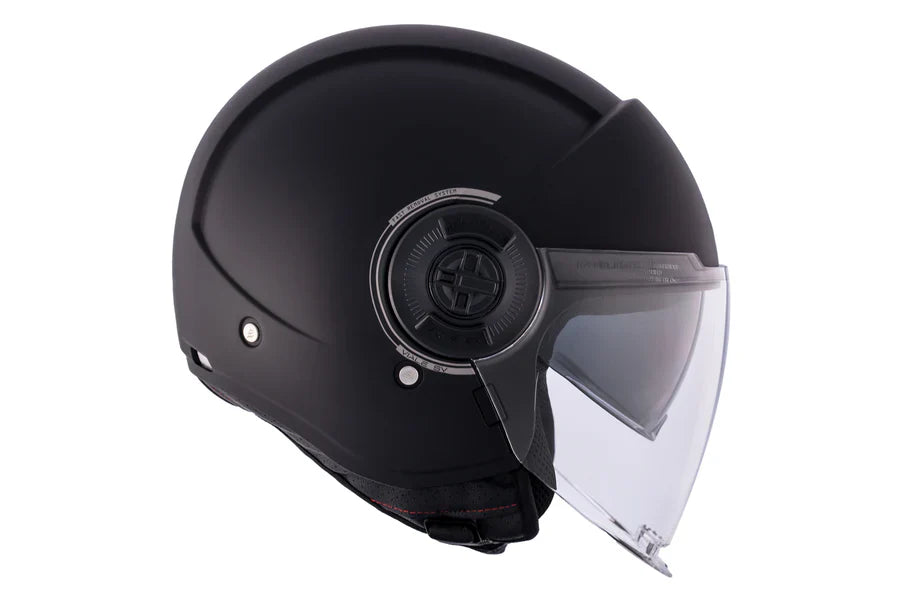 MT VIALE SV S SOLID A1 Moto Jet Capacete Preto Fosco