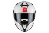 MT Targo S Solid A0 blanco perlado Casco integral deportivo para motocicleta