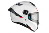 MT Targo S Solid A0 blanco perlado Casco integral deportivo para motocicleta