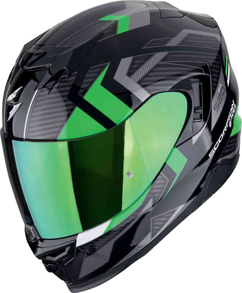 SCORPION EXO-520 EVO AIR SENSUS Full Face Helmet Black Green – 1 – Maximomoto PT