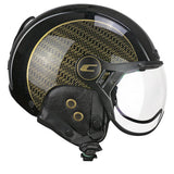 CGM 801G JET EBI GOLD Abierto Casco Negro Perla Oro
