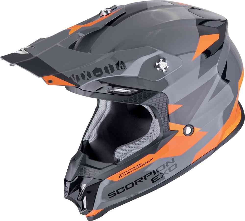 SCORPION VX-16 EVO AIR ROD Motocross Casco Blanco Gris Naranja – 1 – Maximomoto PT