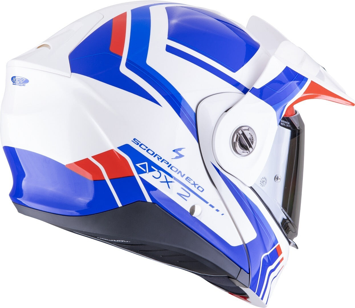 SCORPION ADX-2 LEWIS Adventure Motorcycle Casco Blanco Azul Rojo – 2 – Maximomoto PT