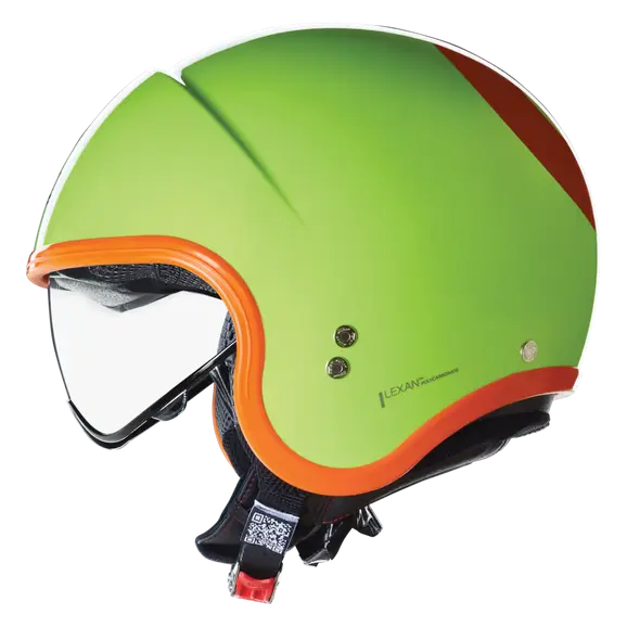 NOLAN N21-06 OCIO 344 Motorcycle Open Face Helmet Green Orange Straps – 1 – Maximomoto PT