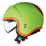 NOLAN N21-06 OCIO 344 Moto Aberto Capacete Pulas Verdes Laranja