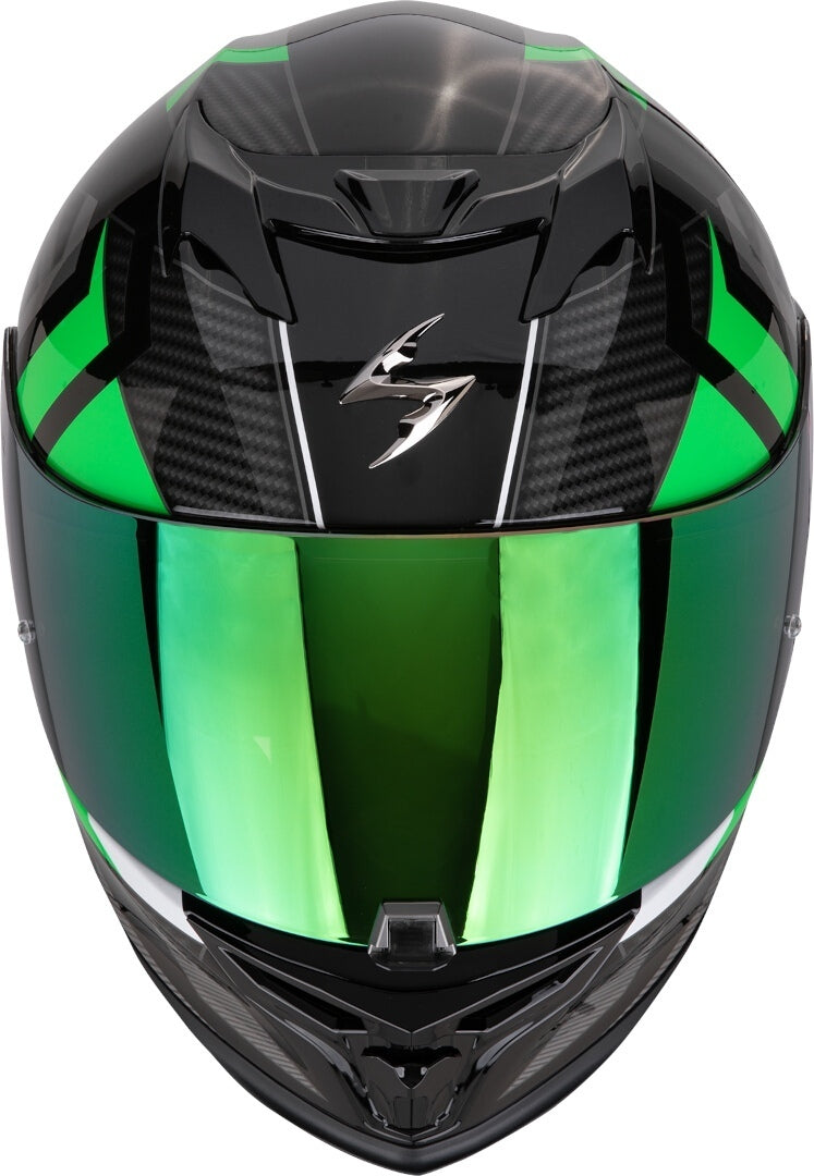 SCORPION EXO-520 EVO AIR SENSUS Full Face Helmet Black Green – 3 – Maximomoto PT