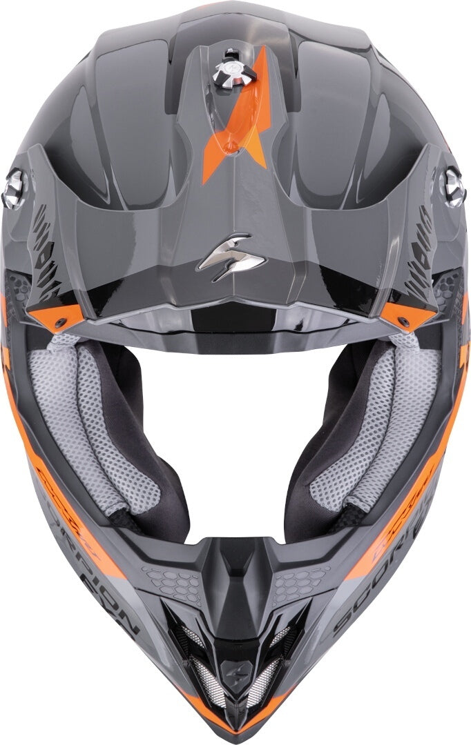 SCORPION VX-16 EVO AIR ROD Motocross Casco Blanco Gris Naranja – 3 – Maximomoto PT