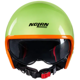 NOLAN N21-06 OCIO 344 Moto Aberto Capacete Pulas Verdes Laranja
