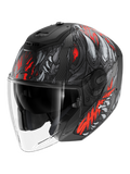 SHARK Rs Jet Carbon Shaytan Anthracite Negro Mate Rojo Casco
