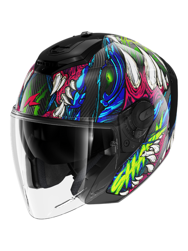 SHARK RS JET CARBON SHAYTAN Negro Verde Violeta Casco – 1 – Maximomoto PT