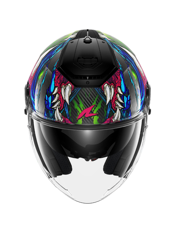 SHARK RS JET CARBON SHAYTAN Negro Verde Violeta Casco – 2 – Maximomoto PT