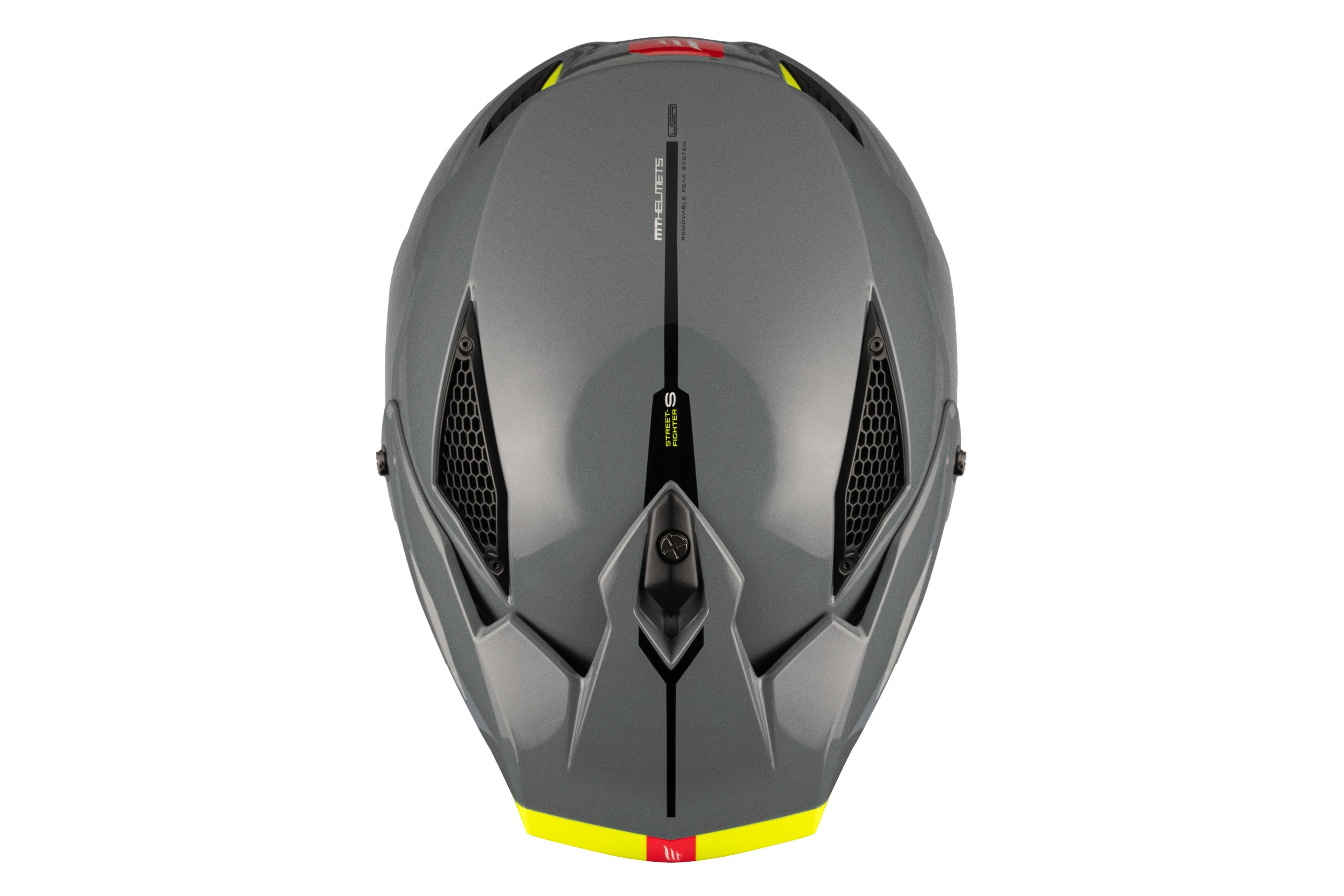 MT STREET FIGHTER SV SOLID A22 MOTO CAPACETE CINZA BRILLANT