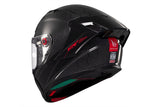 MT KRE+ S SOLID A11 MOTOCICLETA CARBONO ROSTO INTEIRO CAPACETE BRILHANTE