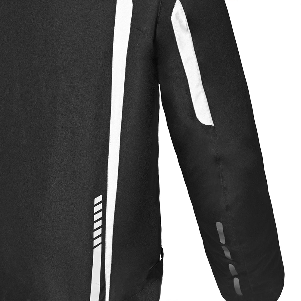 R-TECH MARSHAL Men's Motorcycle Textile Jackets, Black and White – 7 – Maximomoto PT