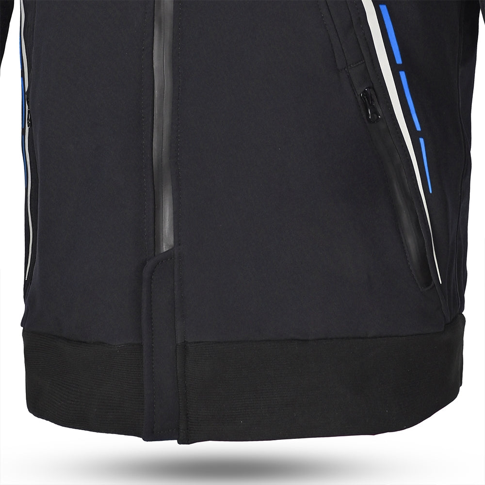 BELA BREEZE SOFTSHELL Moto Capuz Jaquetas Preto Azul