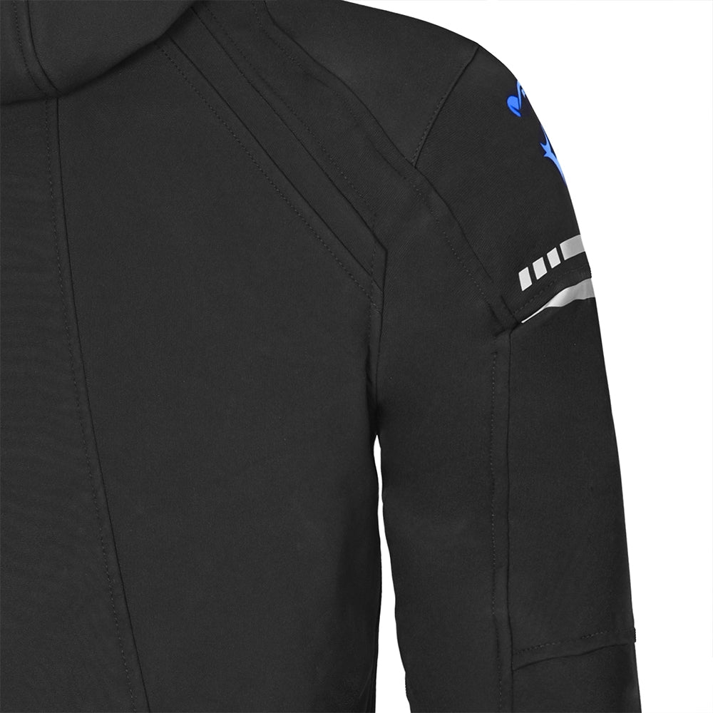 BELA BREEZE SOFTSHELL Moto Capuz Jaquetas Preto Azul