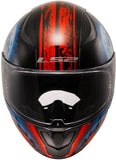 LS2 FF353 RAPID II ZOMBIE Moto Capacete Preto Vermelho-06
