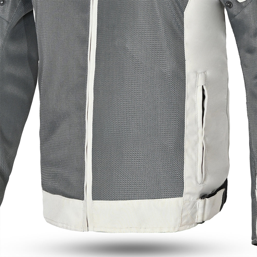 BELA MESH PRO Homens Moto Casaco Gelo Cinzento