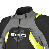BELA CORDANIEL Moto Casaco Têxtil Preto Cinzento Escuro Amarelo
