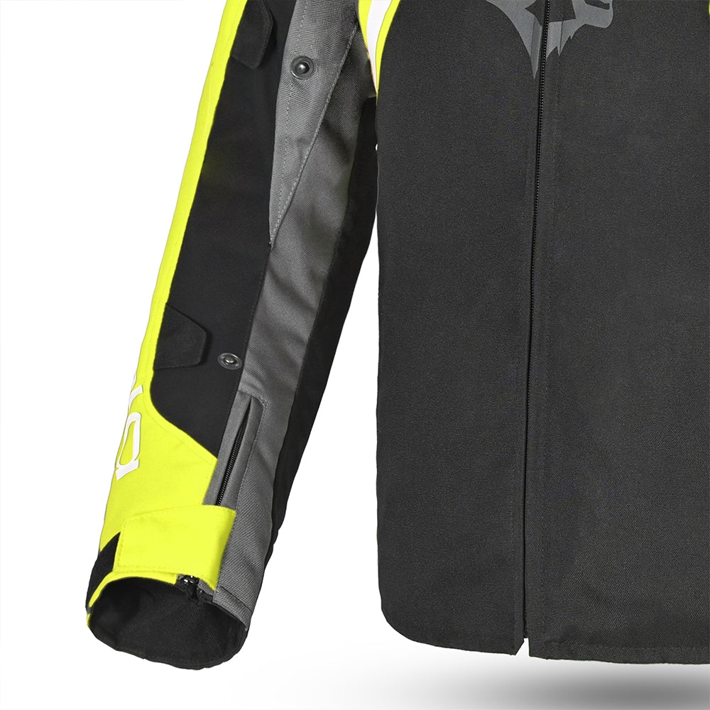 BELA CORDANIEL Moto Casaco Têxtil Preto Cinzento Escuro Amarelo