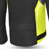 BELA CORDANIEL Moto Casaco Têxtil Preto Cinzento Escuro Amarelo