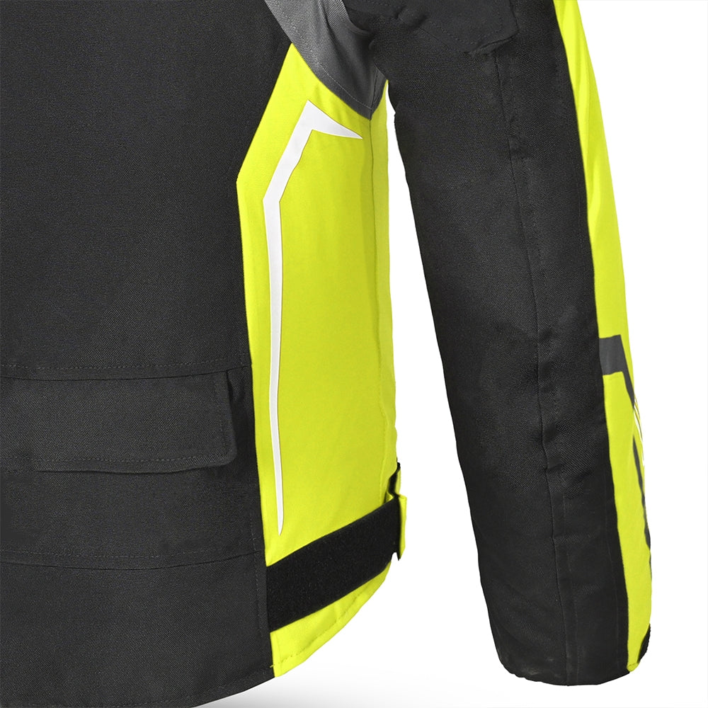 BELA CORDANIEL Moto Casaco Têxtil Preto Cinzento Escuro Amarelo